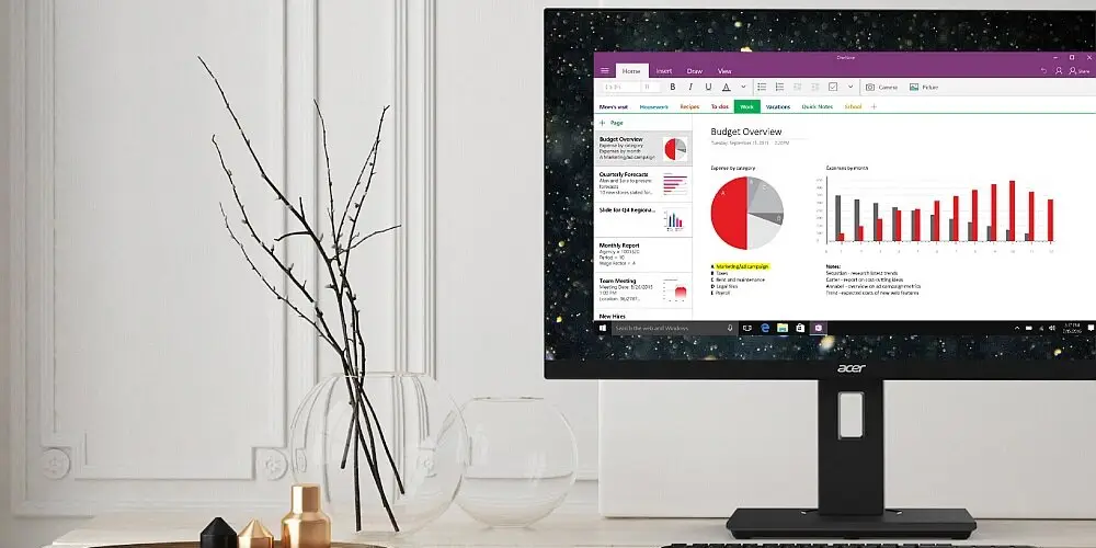 Acer B247Wbmiprzx monitor biznesowy z funkcją PIVOT